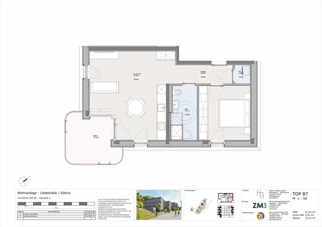 2-Zimmer-Dachgeschosswohnung in Götzis - Top B7