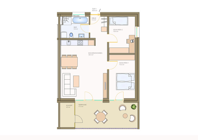 3-Zi-Wohnung mit hoher Wohnqualität in Höchst zu vermieten!