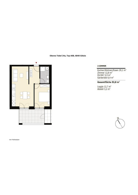 Neubau-Wohntraum in Top-Lage von Götzis: 2-Zimmerwohnung mit Loggia zu vermieten!