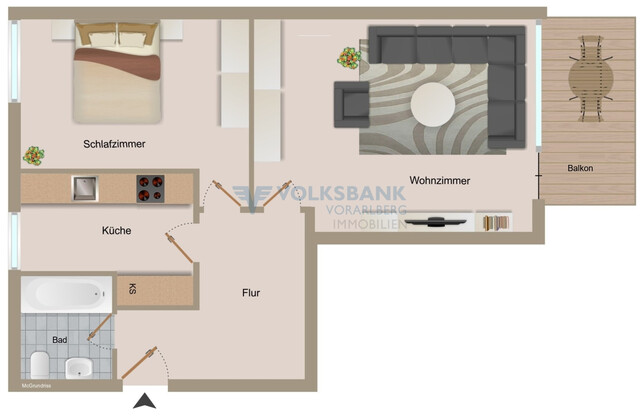 Gestalten Sie Ihr neues Zuhause: 2-Zimmer-Wohnung in Bludenz!