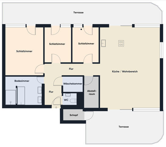 Exklusive Dachwohnung: Design, Komfort und Weitblick