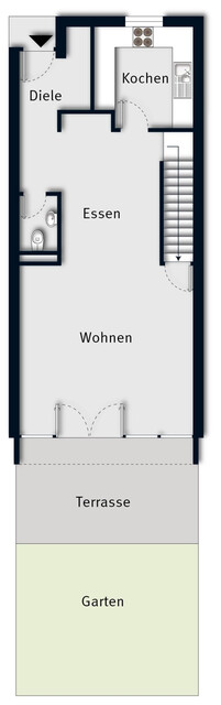 Attraktives, unterkellertes Reihenhaus mit zwei Tiefgaragenplätzen