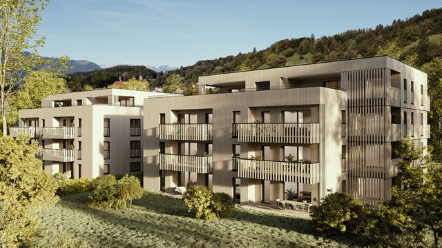 Exklusives Wohnen am Schwarzbach: NEUBAU 2027 / 2028 - 3 Zimmer Wohnung in Bludesch 