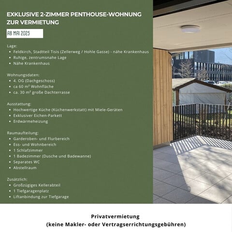 Exklusive 2-Zimmer Penthouse-Wohnung in Tisis – Modernes Wohnen auf höchstem Niveau!