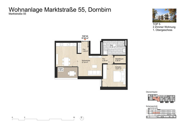 2-Zimmer Wohnung mit Loggia | zentrumsnah