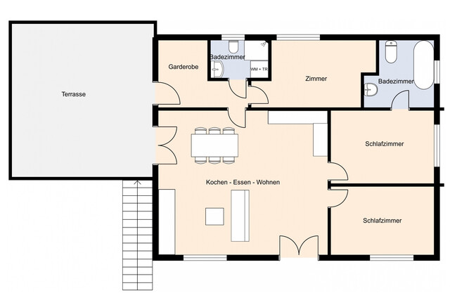 Top-moderne Wohnung in Zweifamilienhaus – Privatsphäre inklusive
