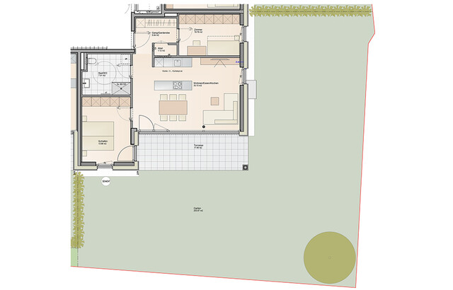 Gartenfans aufgepasst: 3-Zimmer Wohnung mit riesigem Garten (Top C02)
