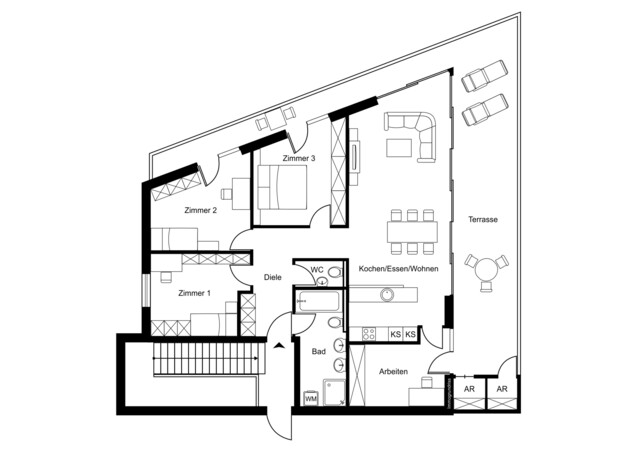 Traumhafte 5-Zimmer-Wohnung mit über 50 m² großer Terrasse
