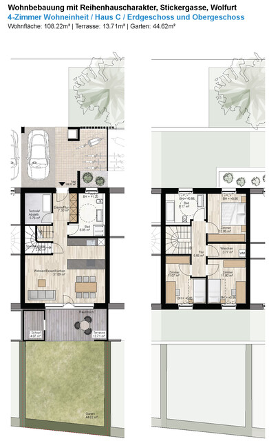 Modern wohnen in Wolfurt: Wohnbebauung mit Reihenhauscharakter in attraktiver Lage / Haus C