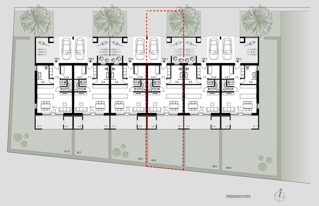 Modern wohnen in Wolfurt: Wohnbebauung mit Reihenhauscharakter in attraktiver Lage / Haus C