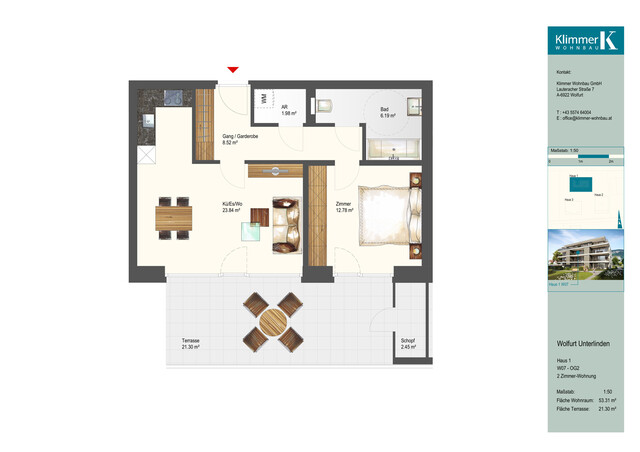 Neuwertige 2-Zimmer-Wohnung / W07 MIETE