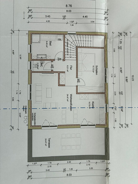 3 -Zimmerwohnung mit großer Terrasse