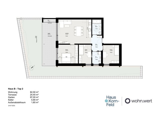 4-Zimmer-Gartenwohnung in Götzis - Ruhelage / Top B2