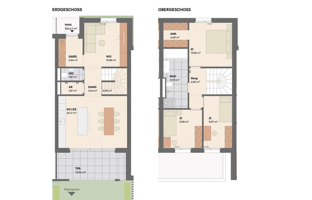 In Planung: Reihenhaus in Holzbauweise nahe dem Erholungsgebiet Alter Rhein