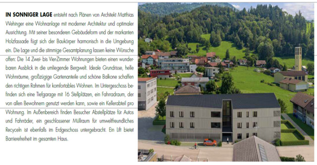 Moderne, helle 2-Zimmer Dachgeschosswohnung im Zentrum von Muntlix