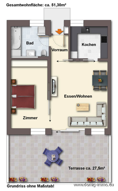 Exklusive 2 Zimmer Wohnung in Bestlage in Dornbirn zu vermieten!