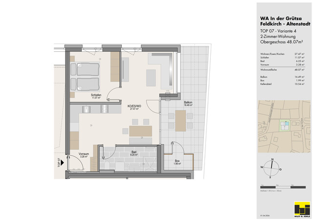 2-Zimmer-Terrassenwohnung
