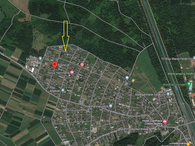 Baugrundstück mit ca. 427m² in sonniger & ruhiger Lage in Feldkirch-Nofels!