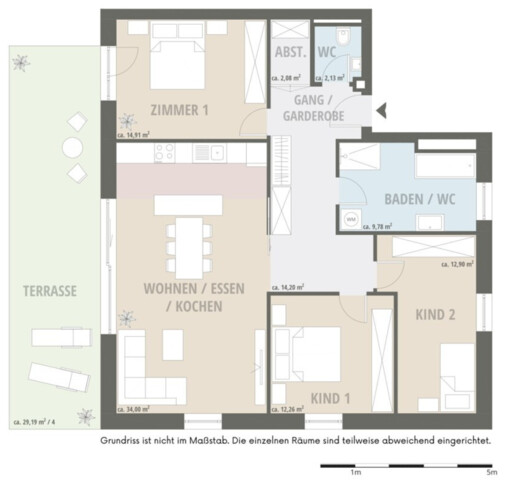 Exklusive 4-Zimmer-Gartenwohnung in ruhiger Wohngegend