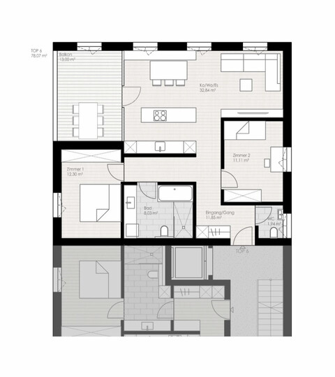 NEUBAU 3-Zimmer-Wohnung mit Terrasse und traumhaftem Sonnenuntergang in Lingenau zum Kauf