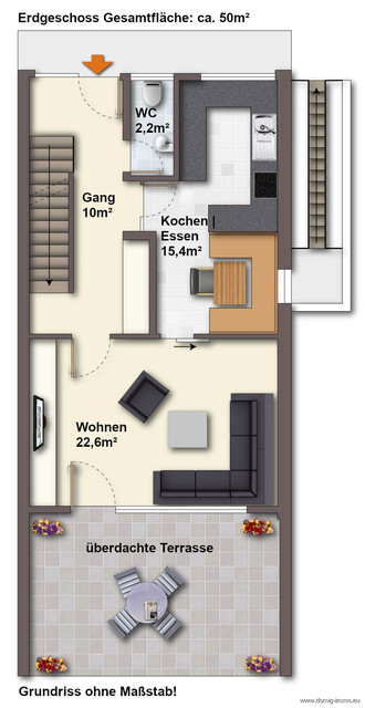 Tolles Reiheneckhaus mit ca. 101m² Wfl., voll unterkellert, Garten und Tiefgaragenplatz in Bregenz!