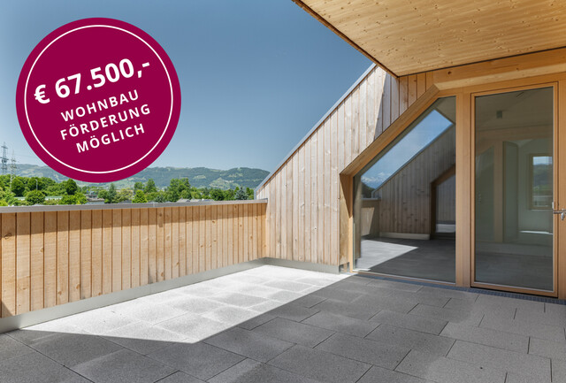 Wohnen direkt unter den Wolken - Exklusive 4-Zimmer-Penthaus-Wohnung in Altach Wohnen direkt unter den Wolken - Exklusive 4-Zimmer-Penthaus-Wohnung in Altach