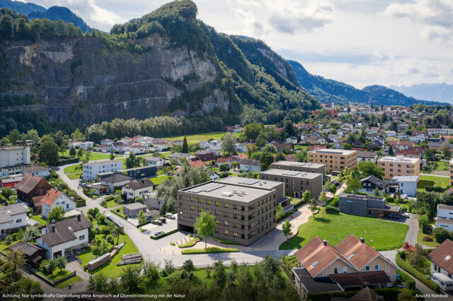 Neuwertige, sehr schöne 3-Zi.-Terrassen-Eckwohnung im 1. OG mit wunderbarem Ausblick und Abendsonne in Hohenems