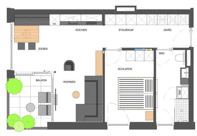 Exklusive Dachgeschoss Wohnung in Grenznähe