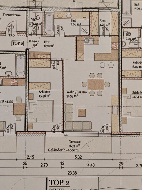 Grosse 2 Zimmerwohnung