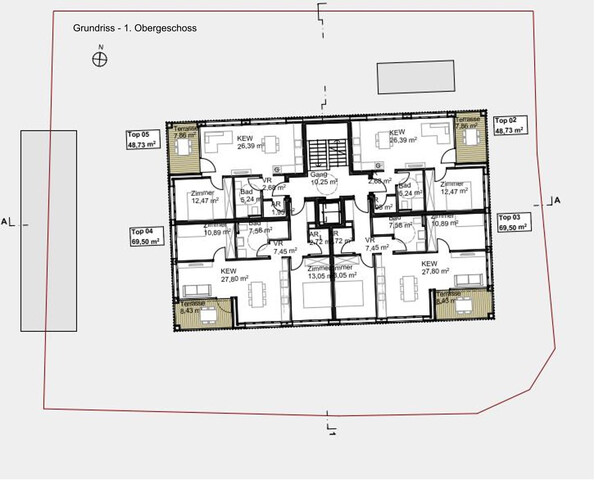 NEUBAU - 2 Zimmer Terrassenwohnung im Zentrum von Andelsbuch/Bregenzerwald