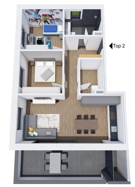 3-Zimmerwohnung mit großzügigem Balkon und traumhaftem Ausblick (Top 2)