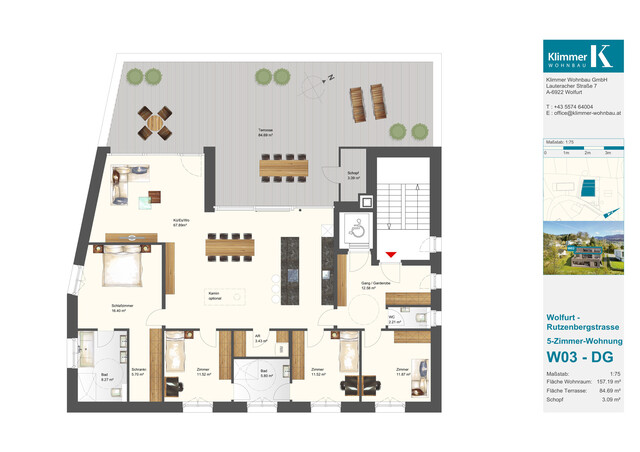 3 Wohnträume - 1 Panorama. 5-Zimmer-Penthouse W03