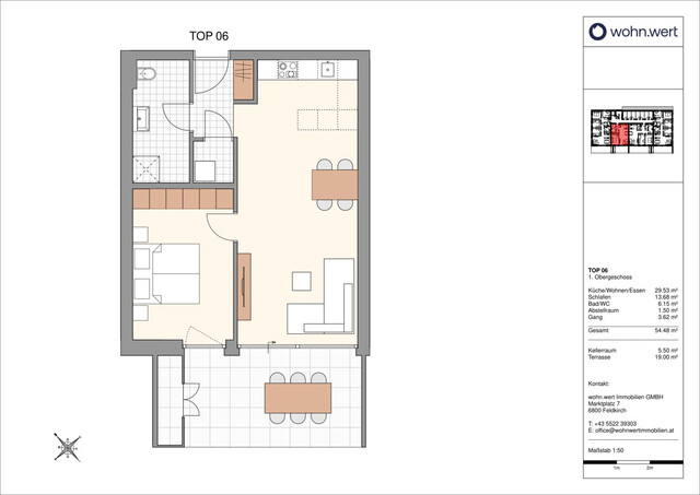 Wohnanlage "Glattenstein" - Geräumige 2-Zimmer-Terrassenwohnung - Top 6