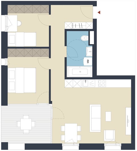 3-Zimmer-Wohnung mit Loggia zu verkaufen (Top 43)