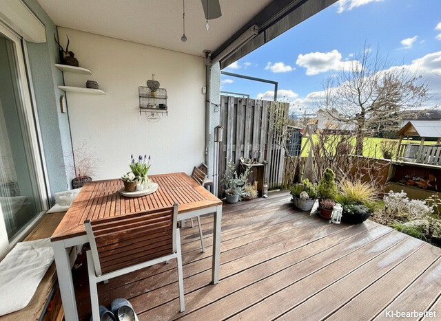 Moderne 3-Zi-Wohnung mit Terrasse, Garten & Stellplatz in Hard