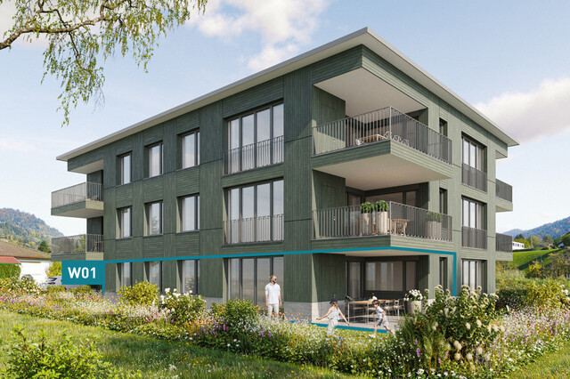 Ruhig wohnen, zentrumsnah leben. 3-Zimmer-Gartenwohnung W01