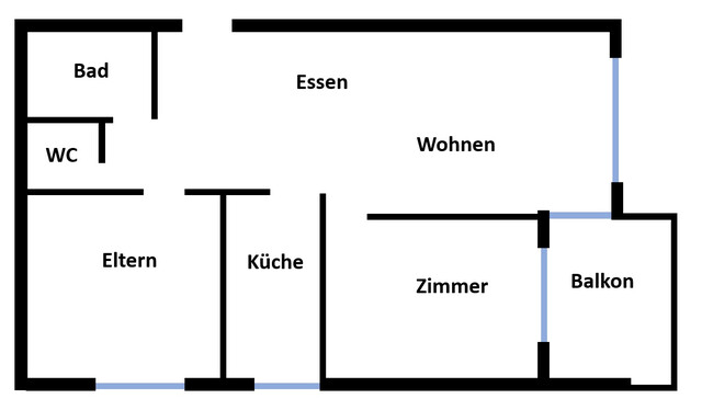Gemütliche 3-Zimmer-Wohnung mit Balkon