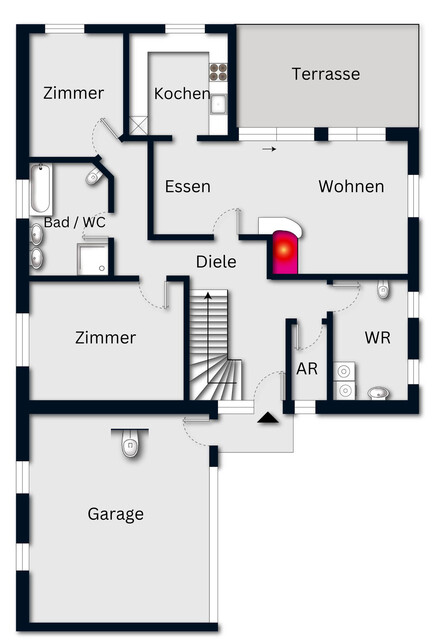 Charmanter Bungalow mit Salzwasserpool & großem Garten