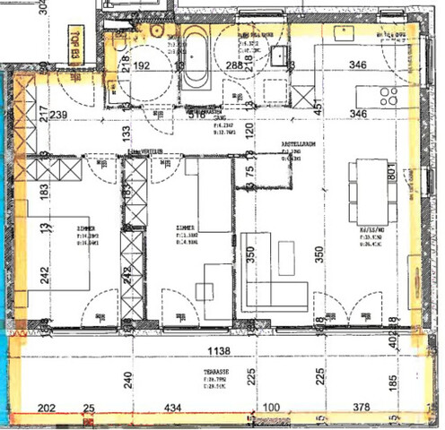 Moderne 3-Zimmerwohnung mit großer Terrasse