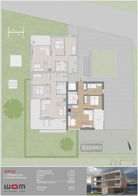 Wohnen am Bodensee - TOP 02 - 3 Zimmer Wohnung