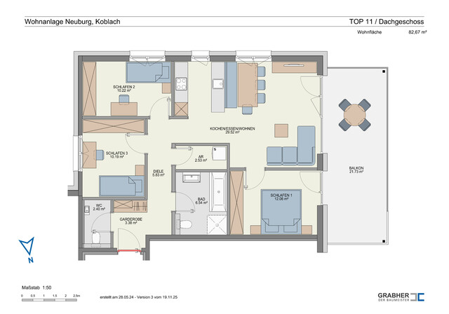 Lichtdurchflutete 4-Zimmer-Dachgeschosswohnung