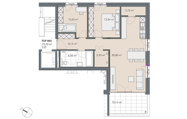 HOHE WOHNBAUFÖRDERUNG: 3-Zimmer Terrassenwohnung (Top B5)