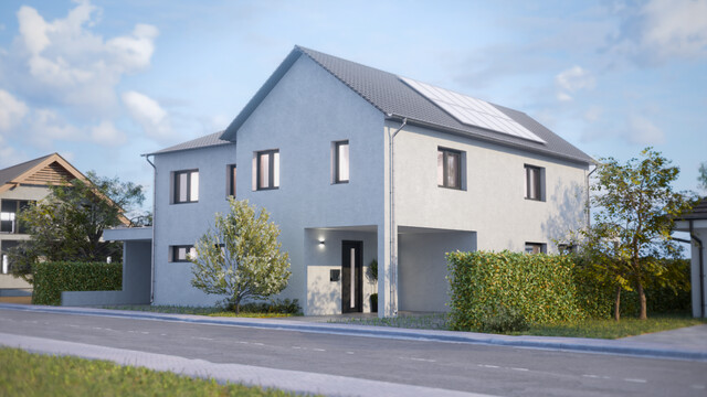 Neubau Doppelhaushälfte mit Garten, Terrasse, Carport & Stauraum