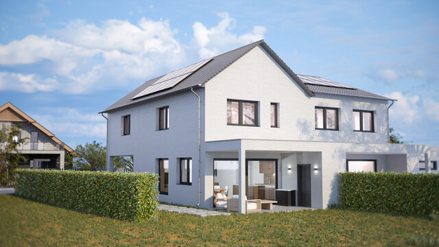 Neubau Doppelhaushälfte mit Garten, Terrasse, Carport & Stauraum