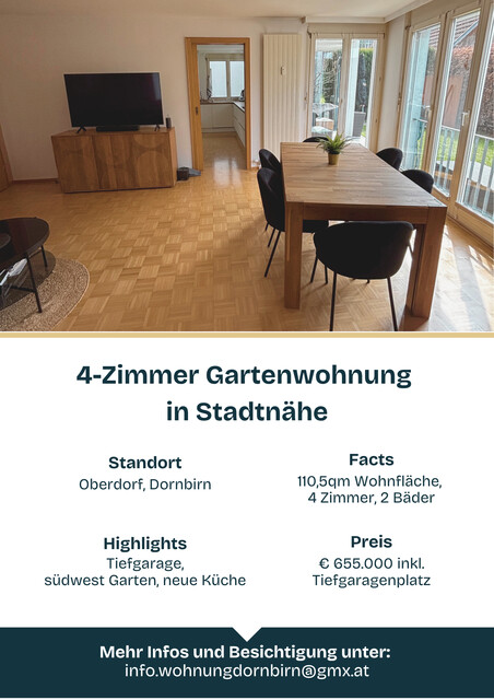 4-Zimmer Gartenwohnung - provisionsfrei