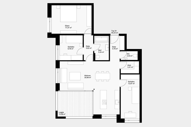 Luxuriöse 4-Zi-Terrassenwohnung - Dornbirn Zentrum