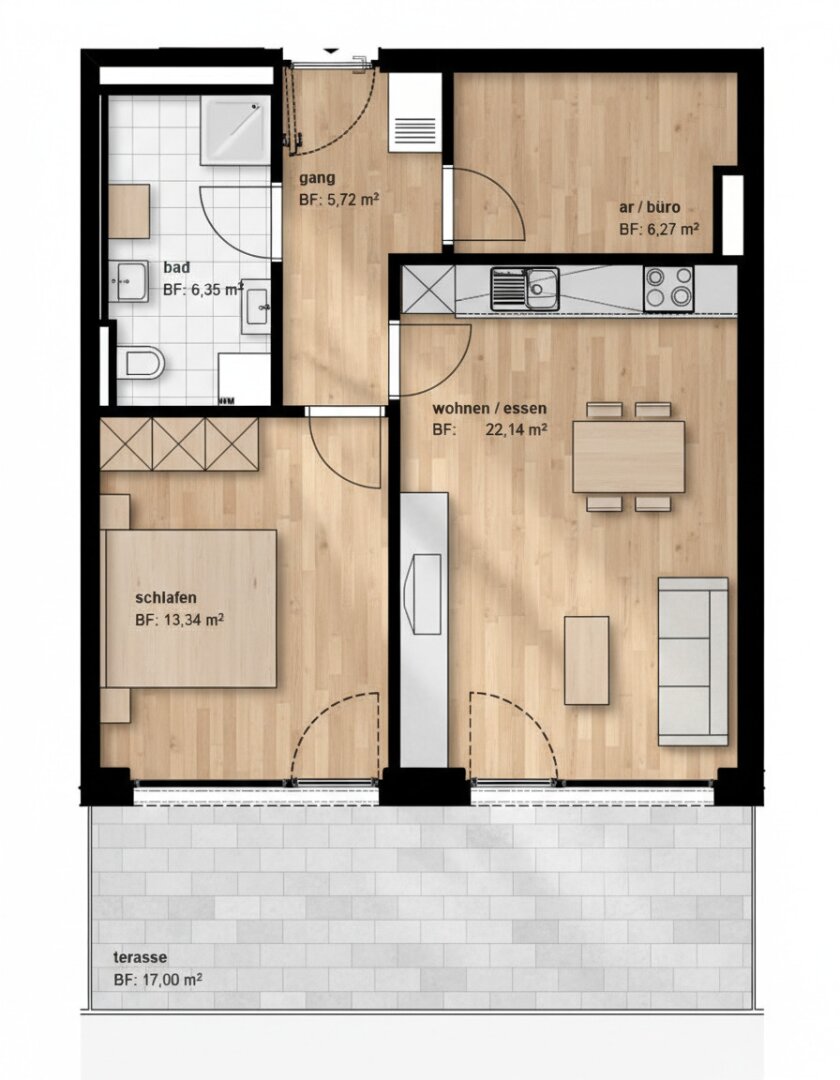 Ihr Wohntraum in Lustenau – Moderne 2,5-Zimmerwohnung mit großzügiger Terrasse zu vermieten!