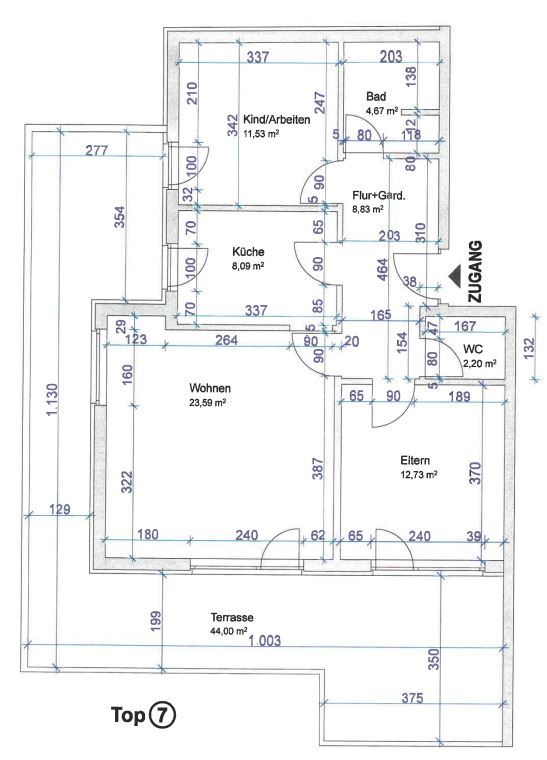 Tolle 3 Zimmer Dachgeschosswohnung mit großzügiger Terrasse in Lustenau