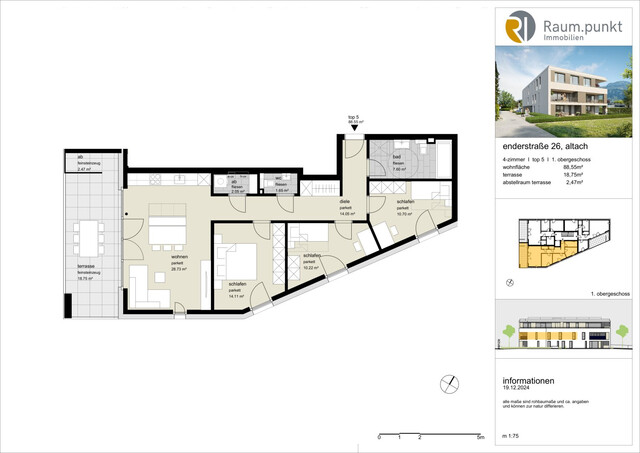 Wohnanlage in Altach | 4-Zimmerwohnung mit Terrasse