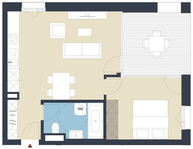 2-Zimmer-Wohnung mit Loggia zu verkaufen (Top 49)